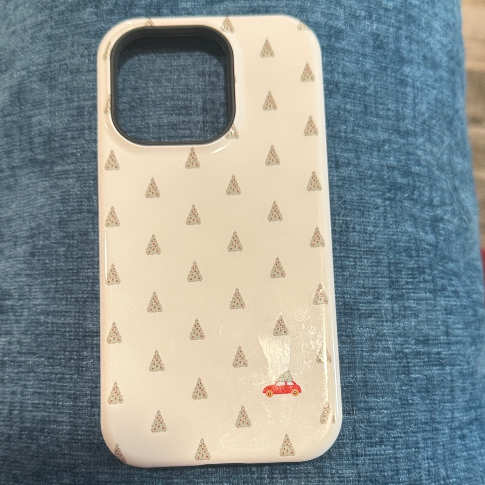 Elegant White Phone Case with Tree Design